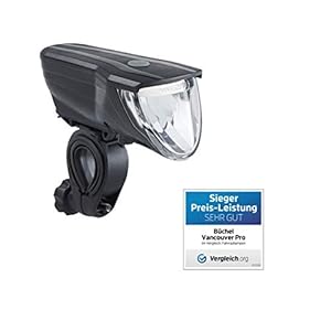 BÜCHEL Fahrradlicht Vorne LED I 70/30/15 LUX I StVZO zugelassen mit bis zu 8,5h Akkulaufzeit I Aufladbare Fahrradlampe Vorne, Fahrrad Licht, Front Fahrradlampe Micro-USB