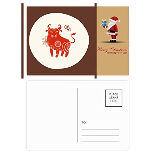 Cartes postales Année du Bœuf lot de 20 pour vœux du Nouvel An chinois