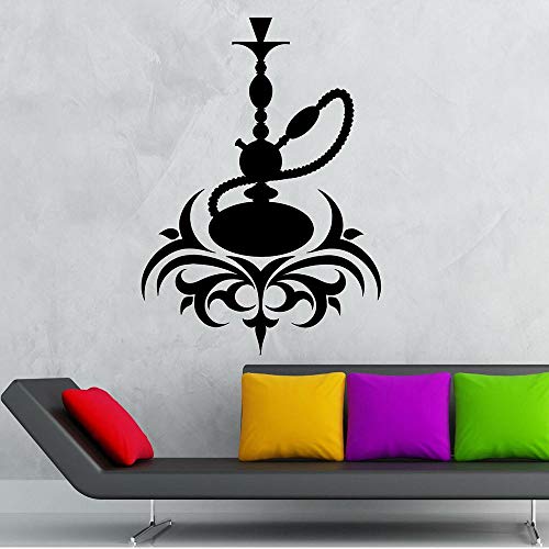 MRQXDP Wasserpfeife Vinyl Wandtattoo Arabisch Cafe Kultur Rauchen Shisha Wandaufkleber Moderne Dekoration Wohnzimmer… – Bild 3