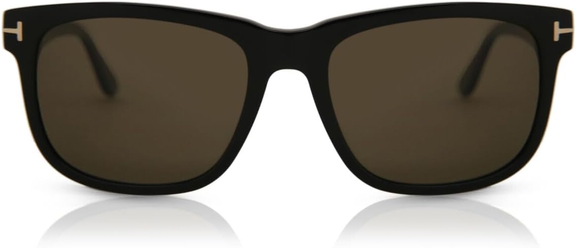 Tom Ford FT0775 01H Shiny Black Stephenson Square Sunglasses Polarised Lens Cat