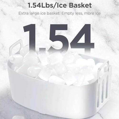 Máquina fabricadora de hielo para encimera, 26 libras en 24 horas, con función de autolimpieza, compacta y portátil miniatura 6