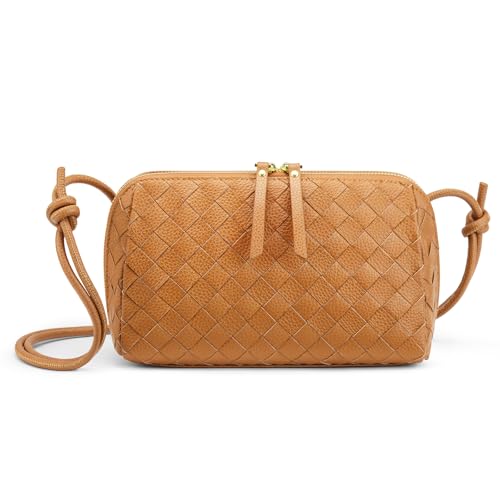 Kattee Crossbody Bags for Women Trendy Small Woven Handbags Soft Shoulder Purses Travel Top Grain...