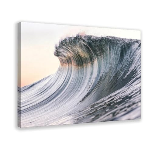 Impression sur toile vague de l'océan 50x76 cm décoration chambre