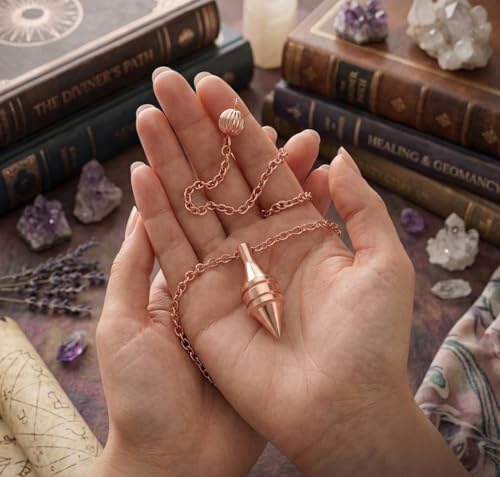 Image of Copper Metal Egyptian Anubis's Favorite Meditation Pendulum for Reiki, Divination Tool & Chakra Balancing Pendulum.