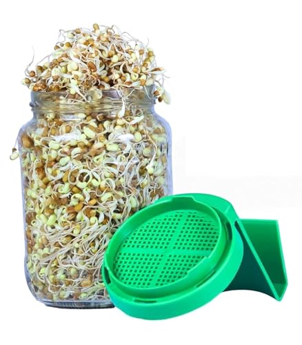 Image of Shuttle Art Sprout Maker Jar with Drainage Lid | Plastic Sprouting Container for Moong, Chana & Mixed Sprouts | Easy Home Sprout Growing Jar for Healthy Diet | BPA Free Kitchen Sprout Maker