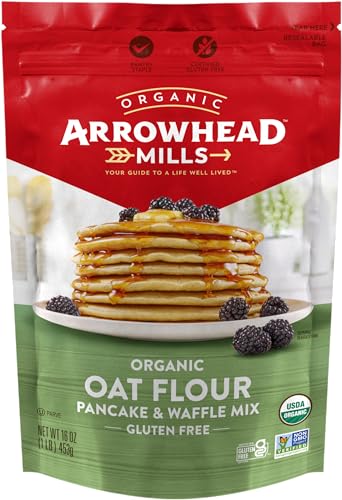 Arrowhead Mills Oat Flour Pancake & Waffle Mix, 16 Ounce Bag (Pac...