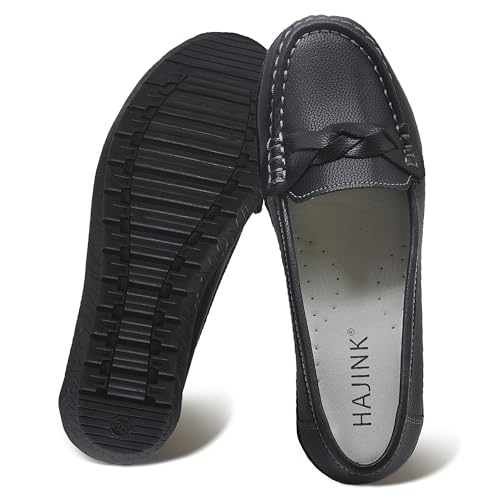 Image of Women Loafers Flexible Breathable Slip-On Comfortable Sole Low Wedge Loafers for Women Ladies Shoes for Walking