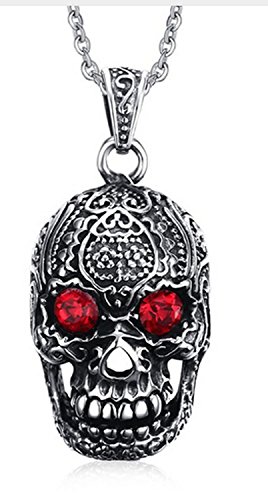 Preisvergleich Produktbild Kette mit Totenkopf, Silber, wadle-shop ®