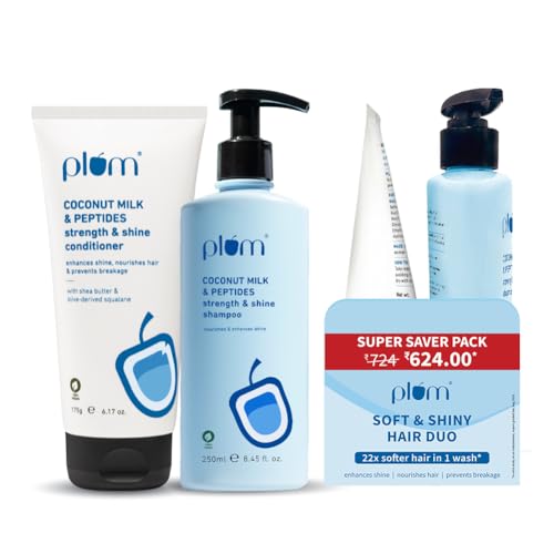 Plum Coconut Milk & Peptides Shampoo 250ml & Conditioner 175g Combo - Image 2