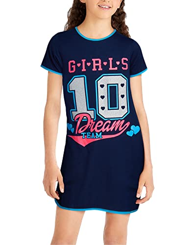 Angel Face Girls’ Nightgown Pajamas – 3 Pack Sleepwear Night Dress Sleep Shirt (4-14), Size 12, Varsity/Girls Dream #TOP3