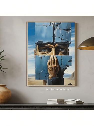 Peinture à l'huile abstraite surréaliste de personnages pour salon moderne
