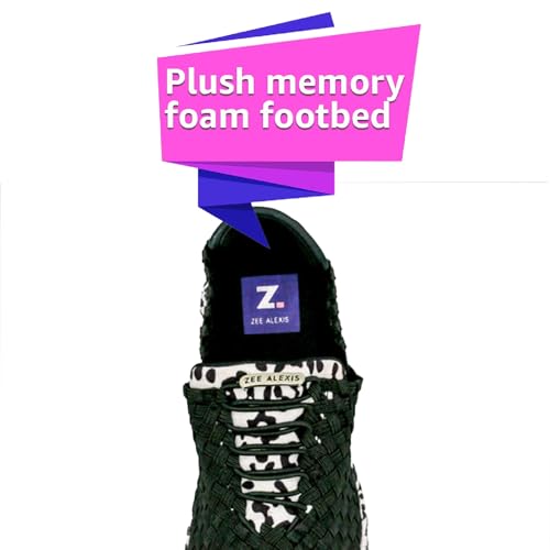 Image of Zee Alexis Women's Danielle Sneakers | Breathable Lightweight Flexible Casual Comfortable Slip-On No-Tie Elastic Laces Woven Shoes
