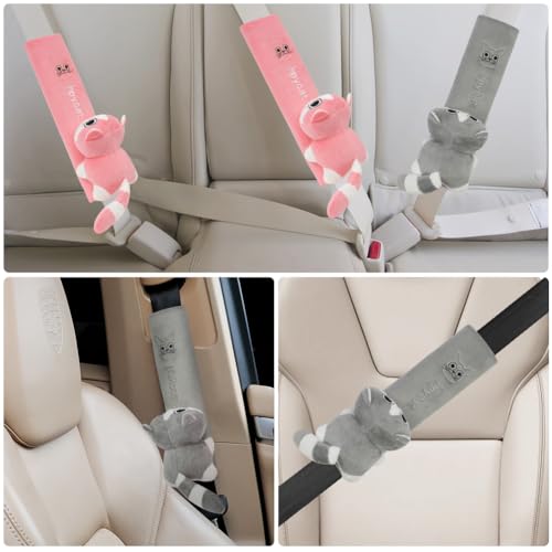 Miniatura 4 de Uraqt Almohadillas Cinturon Coche Niños, 2pcs Protector Cinturon Coche, Almohadillas Para Cinturón De Seguridad De Viaje, Funda Cinturon Coche Para Adulto Niños Para Protegen Hombro Cuello