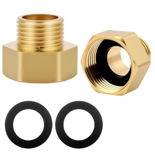 Reductor de Latón Hembra 3/4' a Macho 1/2' BSP, Adaptador Hexagonal para Gas, Agua, Conexión de Tuberías (2PCS)(3/4 Female to 1/2 Male)