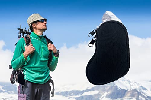 Image of Wanty Asthma Inhaler Holder Neoprene Protective Portable Carrying Bag Travel Inhaler Mini Case Sleeve for L-Shaped Inhaler, Inhaler Not Included (Black)