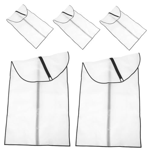 POPETPOP 5pcs Peva Clothing Dust Bags for Suit and Coat Storage Protective Garment Covers for Closet Ample Space for Clothes