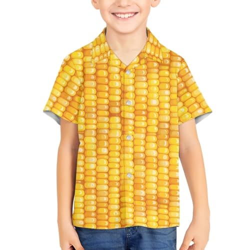 Hawaiian Boys Shirts Summer Fruits Print Short Sleeve Button Down Casual Dress Shirts3