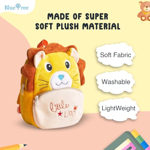 Image of blue tree Cute Kids Backpack Toddler Bag Plush Animal Cartoon Mini Travel Bag for Baby Girl Boy 1-6 Years, Ideal for Gifting for Kids
