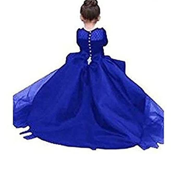 Image of GP Collection Girls Up & Down High and Low Dress for Girls with Bow On Back