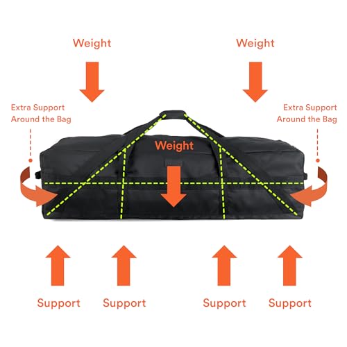 Fitdom 106L 45" Heavy Duty Extra Large Duffle with Upgrade Zipper, Durable & Water Resistant. Perfect as Camping Bag Travel Storage Tent Storage Sports Equipment Bag For Coaches & More
