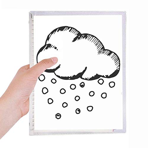 Carnet de notes en spirale Hailstone peint à la main papier premium