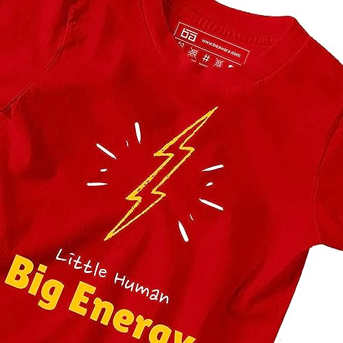 Image of Be Awara Round Neck Half Sleeves 100% Cotton Printed T-Shirt Kids, Comfortable Tshirts for Kids with Cool Prints, Everyday Casual Wear for Boys & Girls, Unisex