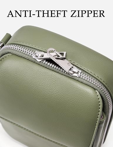 Image of Yarnic Small Crossbody Bag, Vegan Leather Cell Phone Purse for Women, Vintage Wallet Bag with Card Slots