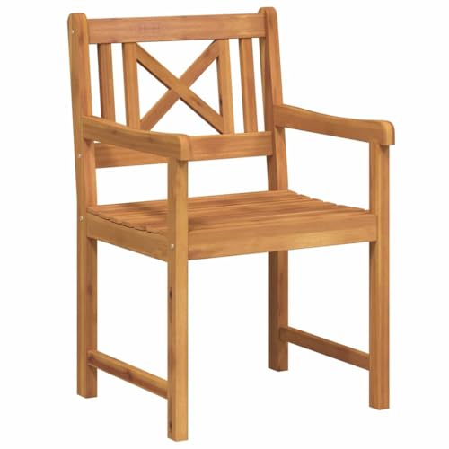 Fauteuils d'extérieur rustiques en acacia lot de 4 chaises