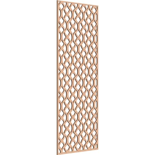 Image of 29 3 /8 inchW x 74 3 /8 inchH x 3 /8 inchT Resort Decorative Fretwork Wood Wall Panels, Alder