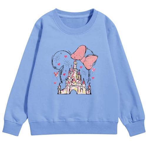 Image of Magic Kingdom Sweatshirts for Girls Magical Castle Graphic Long Sleeve Shirt Kids Toddler Vacation Pullover Cute Top