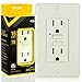 Faith 15A GFCI Outlet, Tamper-Resistant GFI Duplex Receptacles with LED Indicator, Self-Test Ground Fault Circuit Interrupter with Wall Plate, ETL Listed