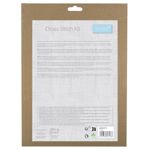 Trimits Large Cross Stitch Kits - Counted Embroidery Needlework for Adults Beginners Kids, Christmas Gifts Wall Art, (Frame Not Included) 14 Count, Garden - Image 3