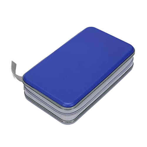 Cd Dvd Case Holder: 96 Capacity Cd Storage Dvd Organizer Cd Holder Hard Binder Protective Cd Book Cd Wallet Portable Disc Cd Folder Blu Ray Album Carrying Bag For Car Movie Home Office Travel(Blue) #TOP3