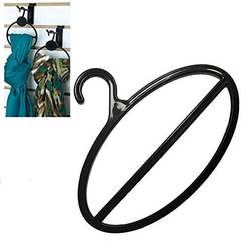 CompleteShopfittings Pashmina Scarf Hangers Display Shawl Tie Holder Belt Ring Organizer Black 3 type (Eclipse Shape, 100)