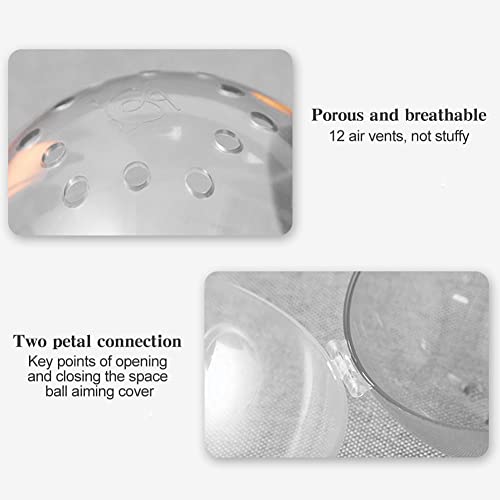 Image of Cat Muzzle with Breathable Hood, Transparent Anti-Bite Astronaut-Style Face Cat Mask Hood for Grooming & Bathing, Trimming Nails, Prevent from Small Dog Cats Biting and Chewing, for Neck 7.36-8.94''