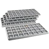 5 Pc 32 Compartment Display Tray Inserts (Gray)