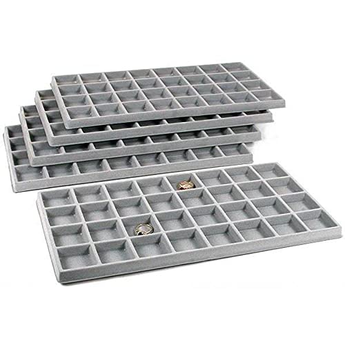 5 Pc 32 Compartment Display Tray Inserts (Gray)