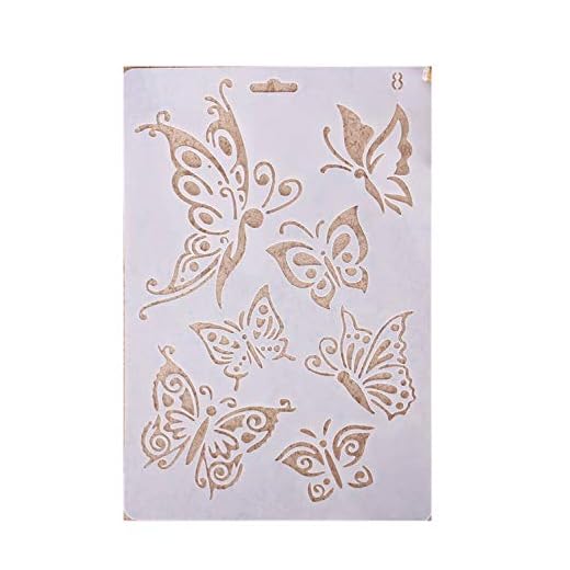 Plantillas con diferentes patrones para pintar con aerógrafo, para manualidades y decoración, de Teabelle