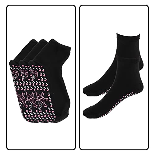 4 Pares Meias Auto-aquecidas Meias Modeladoras De Turmalina Meias Extra Grossas Meias De Inverno Uni