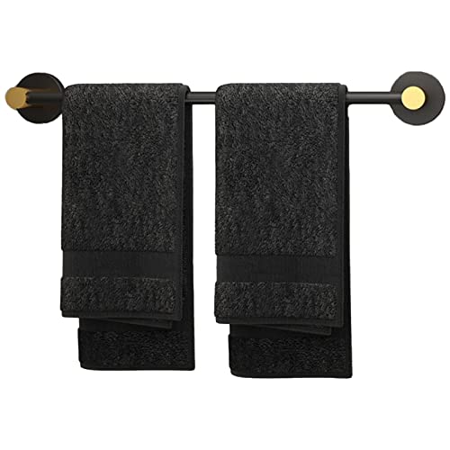 Porte-serviette de salle de bain noir mat en acier inoxydable de 90 cm