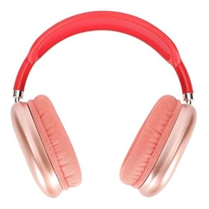 Draadloze On-ear-koptelefoon, Bluetooth-koptelefoon over Het Oor met Microfoon Opvouwbare Draadloze Hoofdtelefoon voor Laptop-mobiele Telefoon, 21 Uur Luistertijd (rood)