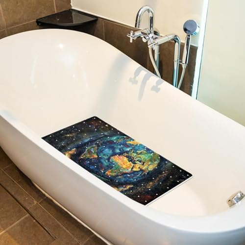 Tapis de bain antidérapant à séchage rapide en PVC extra long pour baignoire - 6