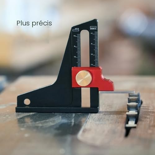 Jauge de Hauteur en Alliage D'aluminium, Plage de Mesure de 0 à 50mm, Jauge de Profondeur, Outils pour le Travail du Bois, Table de Scie, Règle de Réglage de la Machine de