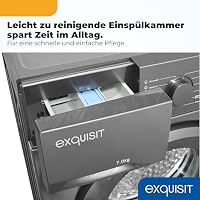 Exquisit Waschmaschine 7 kg Schmal - 45 cm - Inoxlook - 1400 U/Min - Klasse – Ansicht 6