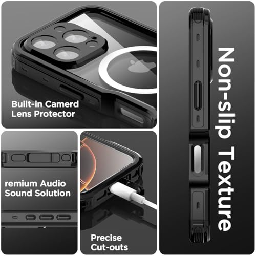 Coque antichoc iPhone 14 Pro Max noire évite les bris d'écran