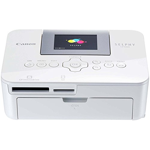 Canon SELPHY CP1000 - Imprimante Photo 10x15cm, Version filaire USB & Carte SD, SANS WIFI NI BLUETOOTH, photo format carte postale, impression instantanée sans encre, Blanc