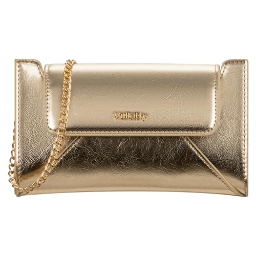 Vulkitty Envelope Shoulder Bag for Women, Evening Clutch Purse Handbag With Detachable Chain Strap for Dating Wedding Party Prom, Gold