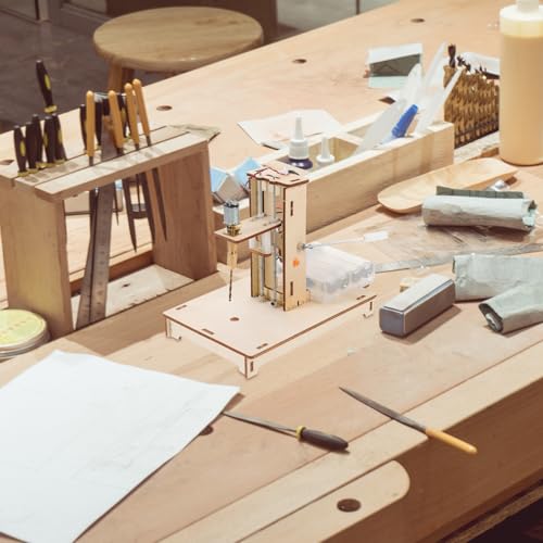 Mini perceuse de bureau en métal stable pour perçage vertical précis - 5