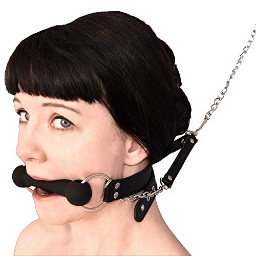 Honeylust - Fetisch Ponyplay Kopfgeschirr mit Beißstange - Bondage Mundknebel mit Leine - BDSM Petplay - Erotik Sexspielzeug