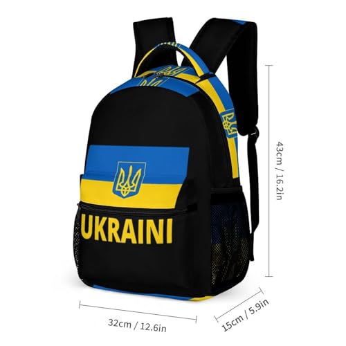 Ukrainian Flag Cute Backpacks Set Lightweight Lunch Bag Aesthetic Pencil Cases for Travel Work2